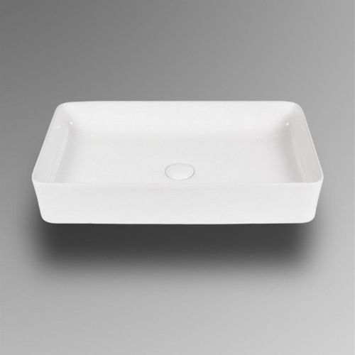 Раковина из сантехнического фарфора Bond Cube S54-620 60х40 накладная цвет белый без отверстий под смеситель - фото 2