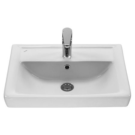 Раковина из сантехнического фарфора Santek Тигода WH302127 60х40 накладная цвет белый
