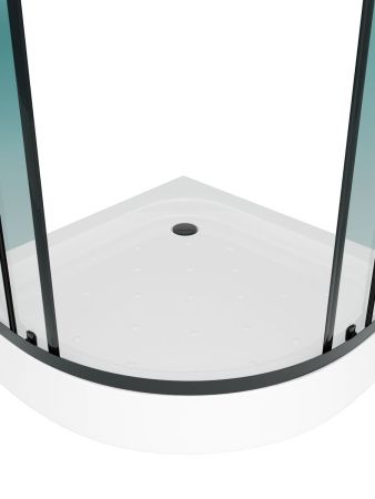 Душевой уголок Teymi Lina T00504 90х90 стекло прозрачное профиль черный с поддоном