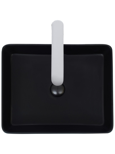 Раковина из сантехнического фаянса WeltWasser WW SK 10000004509 40 см накладная цвет черный без отверстий под смеситель - фото 3