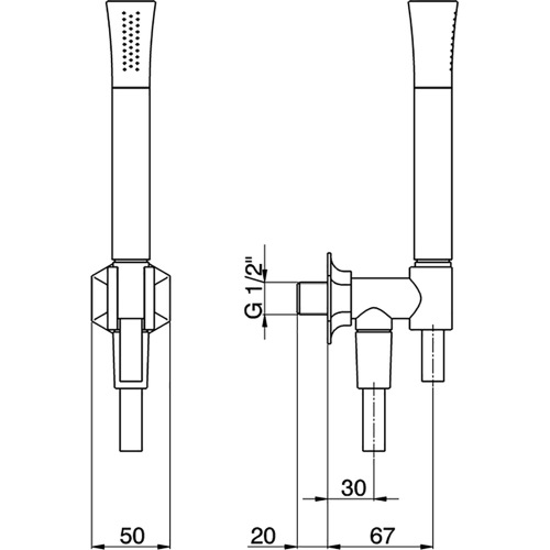 Душевой гарнитур Cisal Cherie CE00303024 настенный золото - фото 2