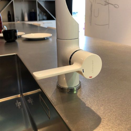 Смеситель для кухни Clever Chef 99733 на мойку белый/хром - фото 3