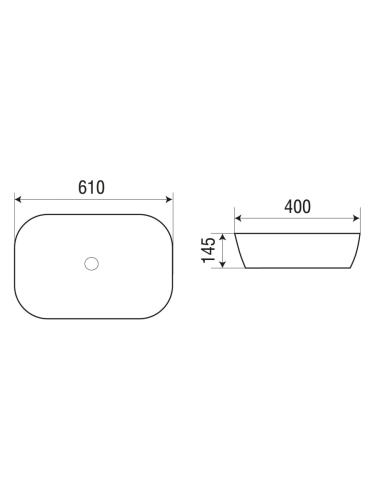 Раковина из сантехнического фаянса WeltWasser WW SK 10000004529 40 см накладная цвет черный без отверстий под смеситель - фото 4