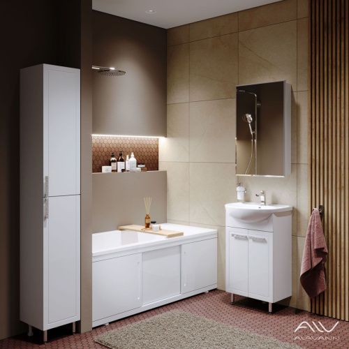 Экран под ванну Alavann Alt 150 см ALV0713001 фронтальный МДФ раздвижной белый - фото 4