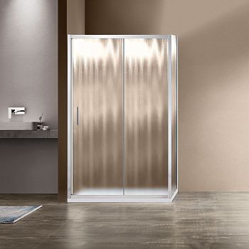 Душевой уголок Vincea Garda VSR-1G8013CH 130х80 стекло текстурное профиль хром без поддона