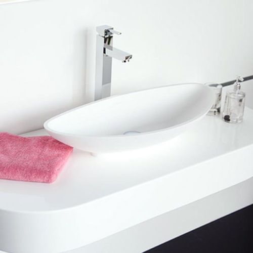 Раковина из искусственного камня MonteBianco Gondola 13042 70х30 встраиваемая цвет белый без отверстий под смеситель - фото 4