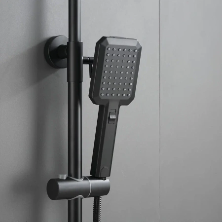 Душевая стойка Shevanik S8836H настенная цвет черный