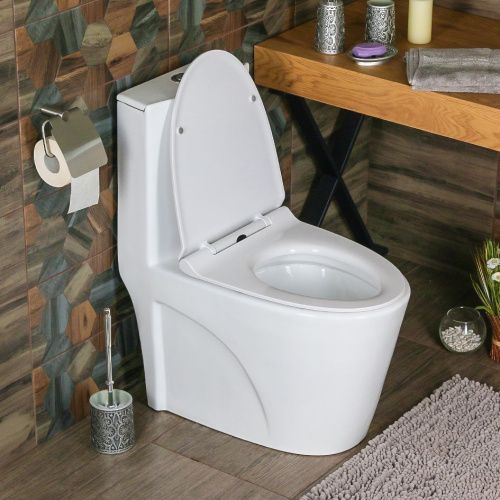 Унитаз напольный с бачком Melana 2010-805 белый с сиденьем микролифт безободковый душевой смыв - фото 3