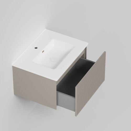 Тумба под раковину La Fenice Terra FNC-01-TER-C-60 60х50 подвесная цвет бежевый - фото 2