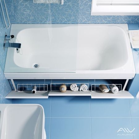 Экран под ванну Alavann Soft 150 см ALV0241002 фронтальный МДФ откидной белый