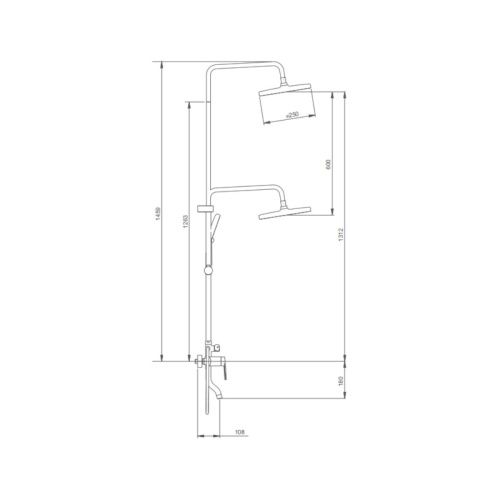 Душевая стойка Splenka S50.24.09 настенная цвет серый - фото 3
