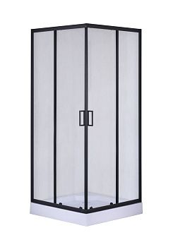 Душевой уголок Taliente TA-10102-1CB 100х100 стекло прозрачное профиль черный без поддона