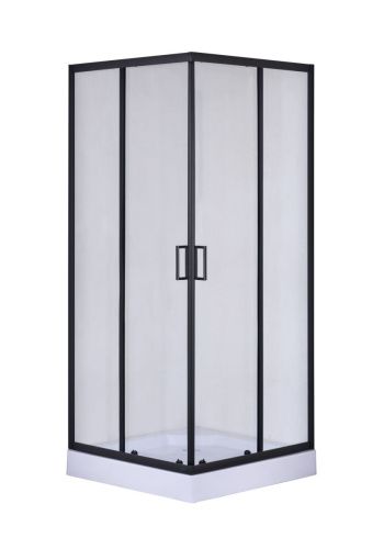 Душевой уголок Taliente TA-10102-1CB 100х100 стекло прозрачное профиль черный без поддона