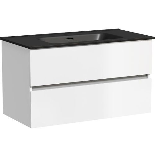 Тумба под раковину Sancos Urban UR90W 90х50 подвесная цвет белый - фото 2