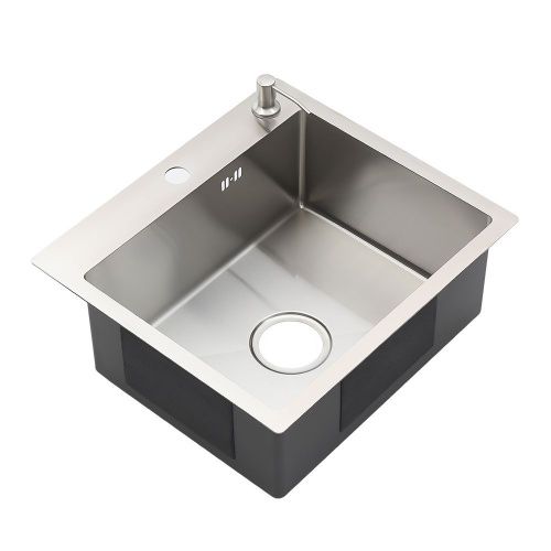 Кухонная мойка Melana ProfLine MLN-R5045H+дозатор 50х45 цвет серый поверхность матовая - фото 3