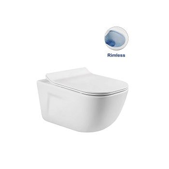 Унитаз подвесной Vincea Idea VT1-33 белый с сиденьем микролифт безободковый душевой смыв