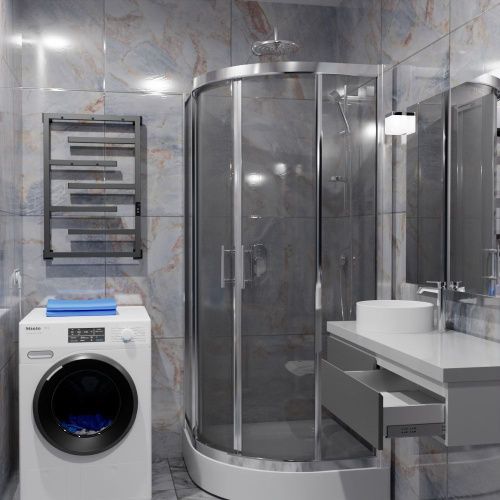 Полотенцесушитель электрический Altasan ЛабиринтПроф ЛабиринтПроф5кр8050Г 55х80 серый - фото 2