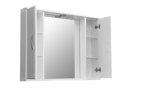 Зеркало-шкаф Stella Polar Концепт SP-00000131 90х70 подвесной цвет белый - фото 4