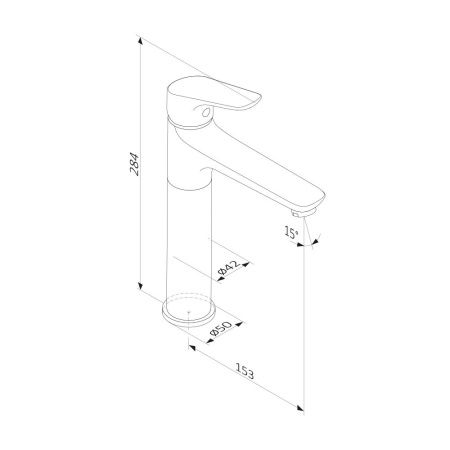 Смеситель Damixa Jupiter 770250001 на раковину хром