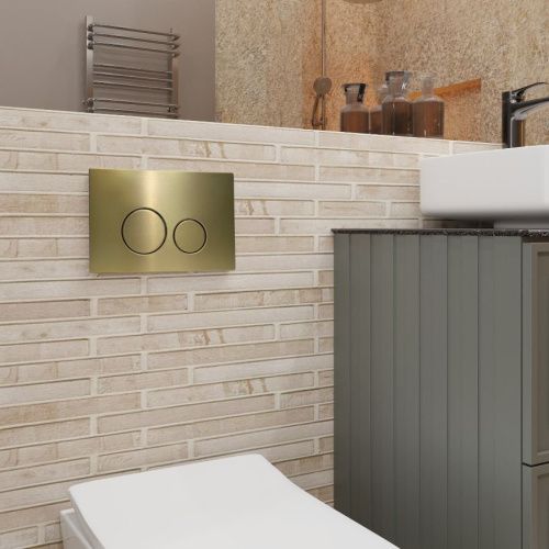 Клавиша смыва механическая CHARUS Robusto FP.330.BG.05 цвет золото - фото 3