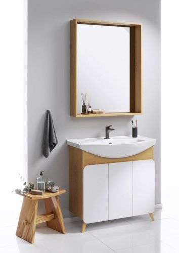 Зеркало Aqwella Y BAS0210DZ 100х80 подвесное - фото 2