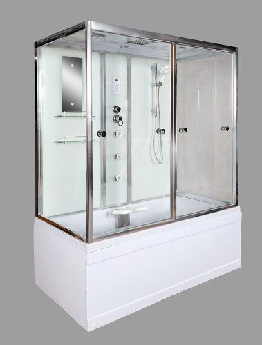 Душевой бокс AvaCan  V170 170х90 стекло прозрачное профиль хром - фото 4