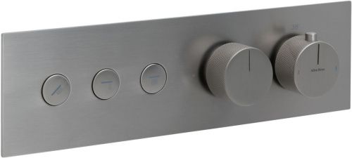 Смеситель для ванны с душем Allen Brau Liberty 5.33003-BN встраиваемый в стену никель с термостатом - фото 3