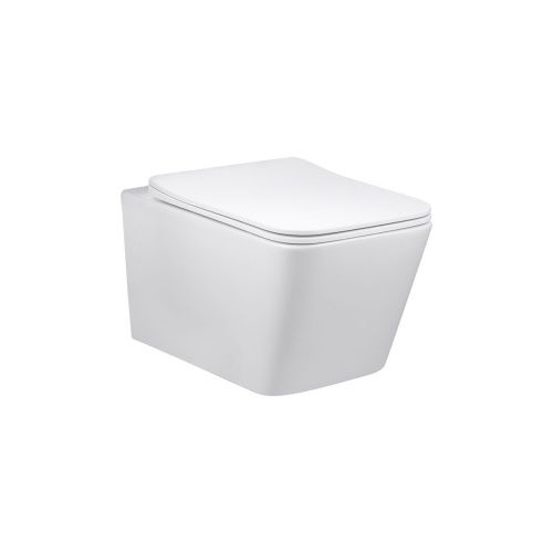 Унитаз подвесной Vincea Q-Line VT1-12 белый с сиденьем микролифт безободковый душевой смыв - фото 2