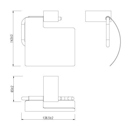 Бумагодержатель LeMark Smooth line 9726012