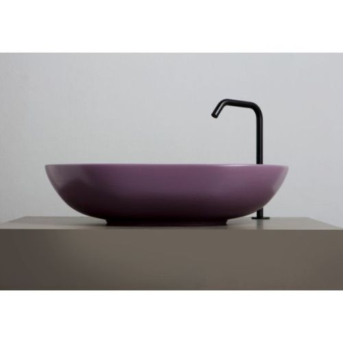 Раковина керамическая White Ceramic Balisong W0807PL 60х40 накладная цвет фиолетовый - фото 2