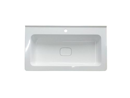 Раковина из искусственного камня Эстет Каре Люкс ФР-00015274 90х50 накладная цвет белый - фото 3