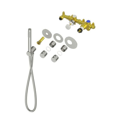 Душевая система Timo Saona SX-2359/18SM встраиваемая в стену цвет серый с термостатом - фото 3