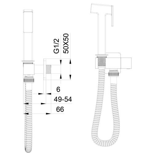 Смеситель для ванны и душа Wonzon & Woghand WW-88809904-CR настенный хром - фото 2
