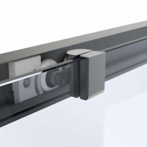 Душевая дверь Vegas-Glass Z2P Protec Z2P Protec 220 06 Moru 220х200 стекло рифленое профиль вороненая сталь - фото 3