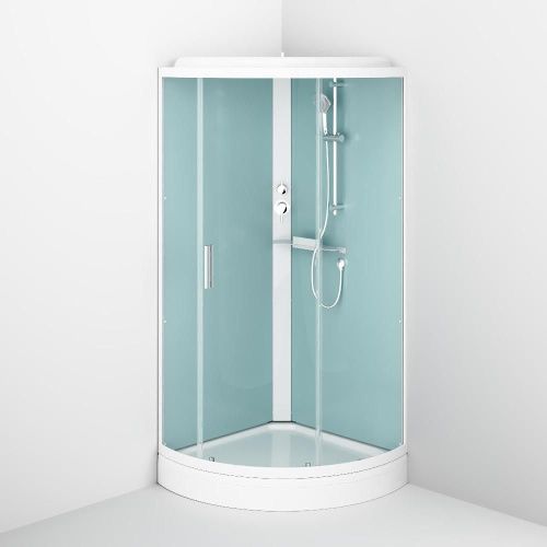 Душевая кабина Am.Pm X-Joy W88C-401-090WT 100х100 четверть круга с крышей ориентация универсальная - фото 4