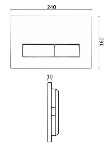 Клавиша смыва механическая Agger APB0200 цвет хром - фото 3
