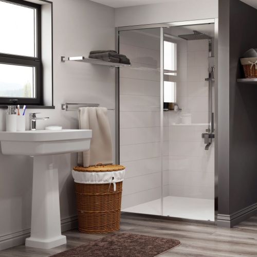 Душевая дверь Wasserkraft Main 41S 41S05 120х200 стекло прозрачное профиль хром - фото 2