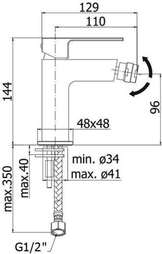 Смеситель Paffoni Elle EL131CR на биде хром - фото 2