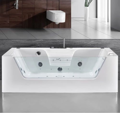 Ванна акриловая гидромассажная Cerutti SPA C-477-18A 180х85 пристенная прямоугольная с ножками