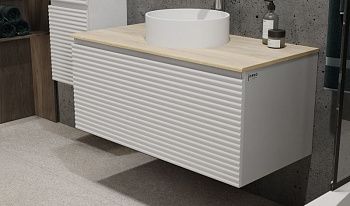 Тумба под раковину Jorno COSSETY Coss.01.100/P/W-DG/JR 100х50 подвесная цвет белый