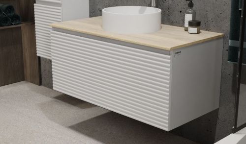 Тумба под раковину Jorno COSSETY Coss.01.100/P/W-DG/JR 100х50 подвесная цвет белый