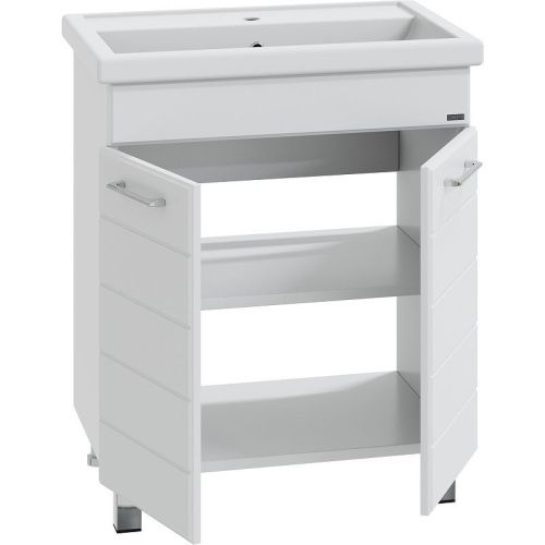 Тумба под раковину СанТа Омега 207037 70х40 напольная цвет белый - фото 2