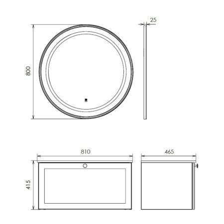 Зеркало с подсветкой Comforty Ереван 00-00014157CF 80х80 подвесное