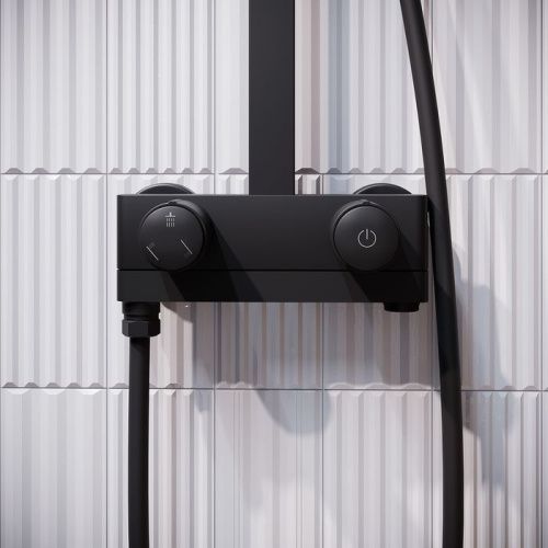 Душевая стойка Iddis Slide SLIBLBTi06 настенная цвет черный - фото 4