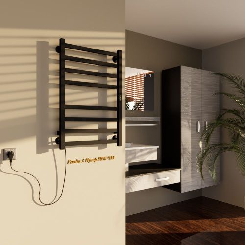 Полотенцесушитель электрический Altasan РондаПроф Ронда3Проф8050ЧМ 55х80 черный - фото 3