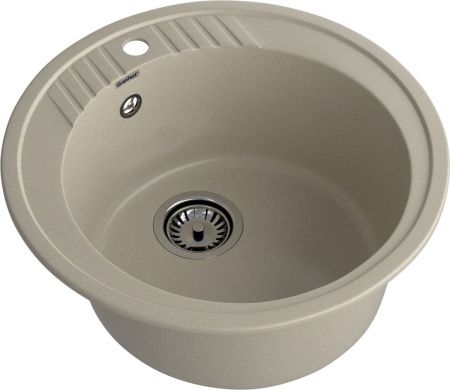 Кухонная мойка Granfest Rondo R-520 топаз 50х50 цвет серый поверхность матовая