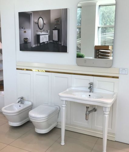 Чаша унитаза подвесная Creavit Antik AN320-00CB00E-0000 цвет белый без сиденья душевой смыв - фото 4