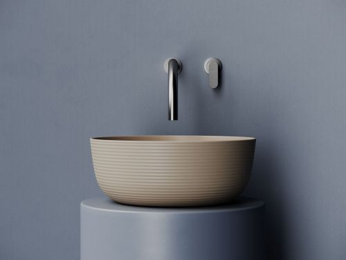 Раковина из сантехнического фарфора Ceramica Nova ELEMENT CN6073MC 40х40 накладная цвет коричневый без отверстий под смеситель - фото 4