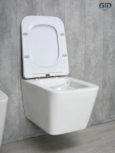Унитаз подвесной Gid Cuadrado 61109Y белый с сиденьем микролифт безободковый - фото 2