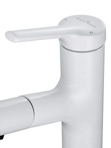 Смеситель Wonzon & Woghand WW-A40862-MW на раковину белый - фото 5